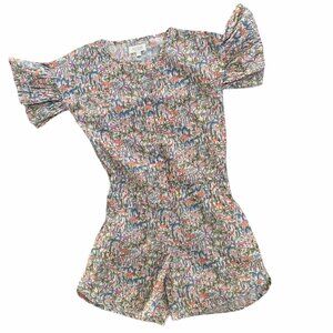 Olivier London Rad Dino Print Ruffled Sleeved Romper 11-12
